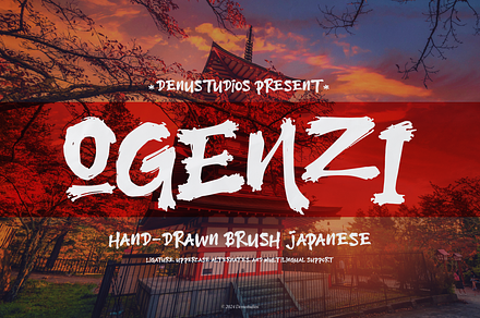 Ogenzi | Hand Drawn Japanese, a Handwritten Font by Denustudios
