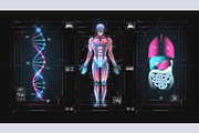 Human body HUD interface, a Technology Illustration by Andrew_Derr (Thumbnail 3 of 4)