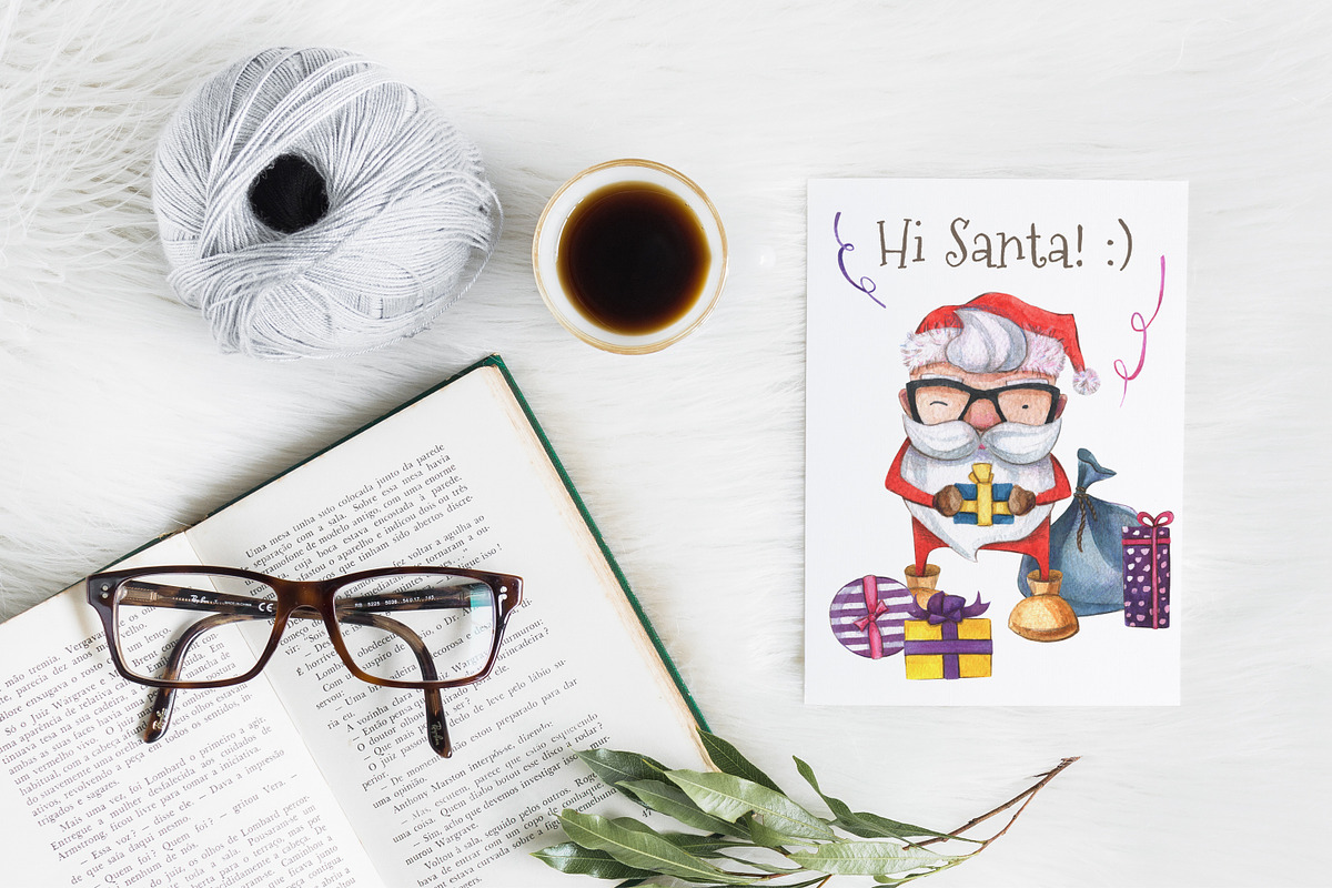 Watercolor Set CHRISTMAS FRIENDS, an Animal Illustration by Satika (Photo 7 of 9)