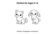 Cute Farm Animals Coloring Pages, an Object Illustration by Annudesign (Thumbnail 3 of 7)