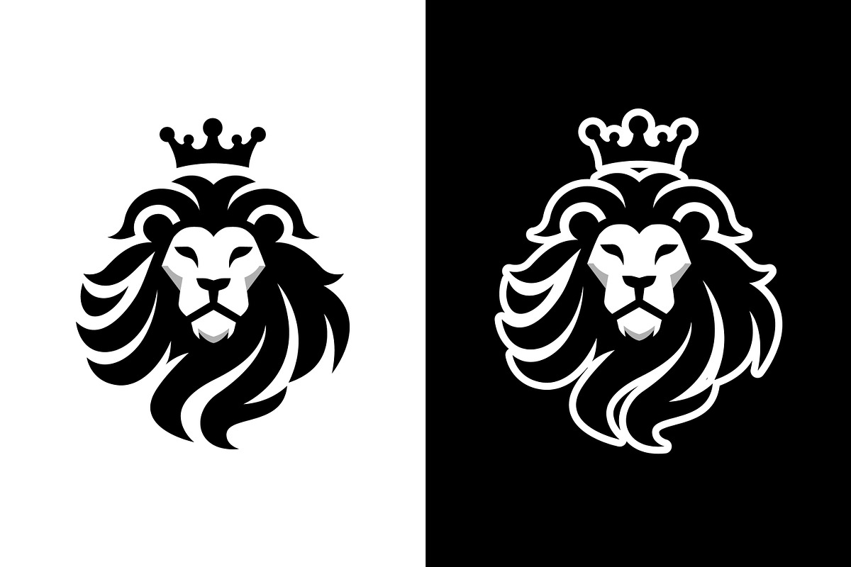 Majestic Lion Head Crown Logo, a Branding & Logo Template by Signatoro (Photo 1 of 3)