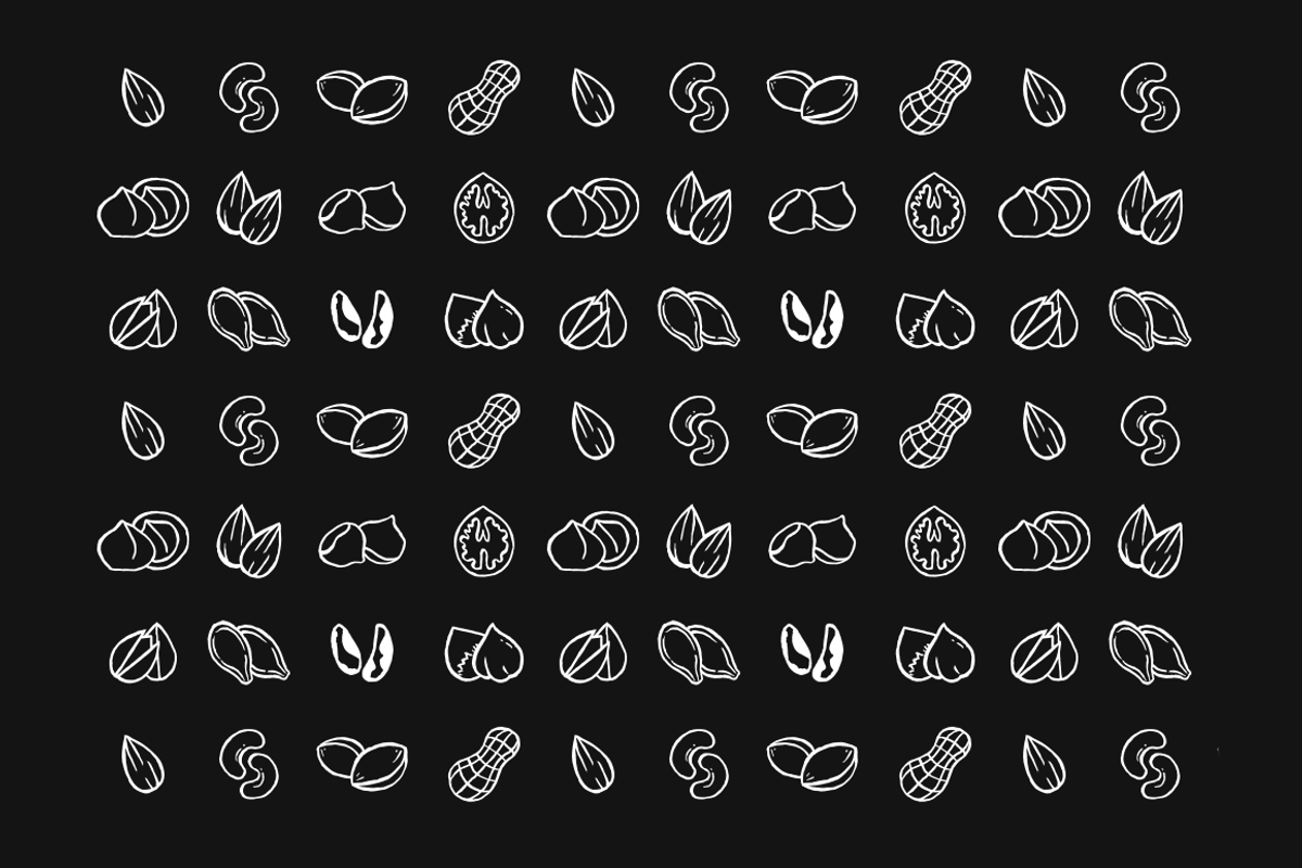 Pen Brush Hand Drawn Nuts&Seeds Set, an Object Graphic by Lillu (Photo 3 of 4)