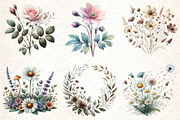 Watercolor Botanical Forest Wildflow, an Illustration by DreamCafeArt (Thumbnail 4 of 7)