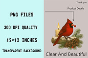 Christmas Red Cardinal Clipart Bundl, an Illustration by SVGArt (Thumbnail 3 of 8)