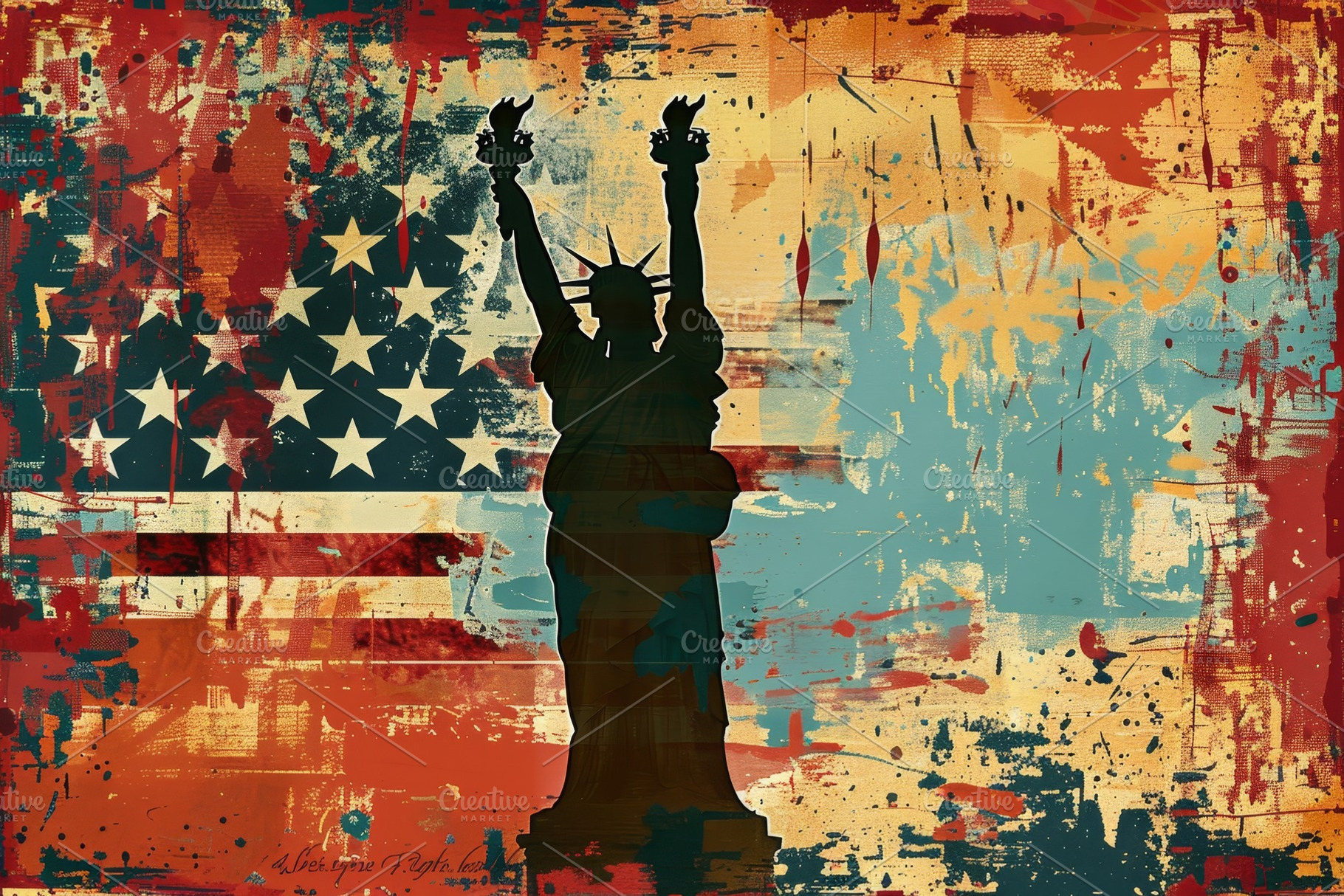 The Statue of Liberty stands in fron, a Photo by Iftikhar Alam