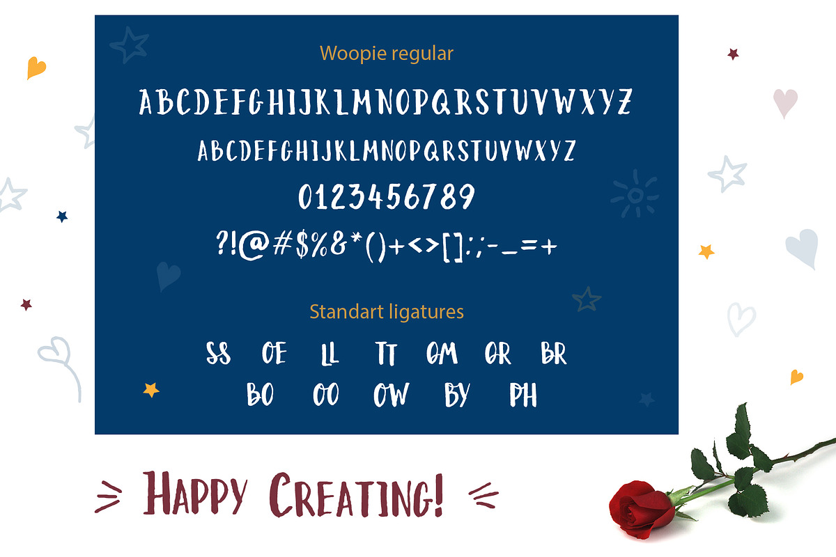Woopie: a hand-lettered font preview 7