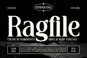 Ragfile - Display Serif Typeface