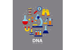 twelve dna study icons, an Object Illustration by studiogstock