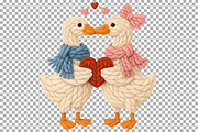 Faux Yarn Valentine Silly Goose PNG, an Animal Illustration by SugarCloudStudioArt (Thumbnail 4 of 4)