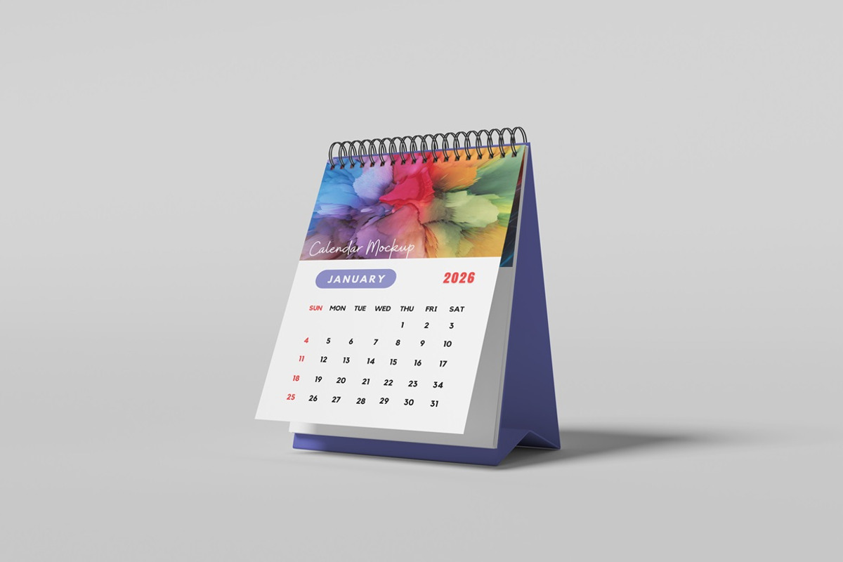 Desk Calendar Mockup, an Advertising Mockup by Graphicwindow