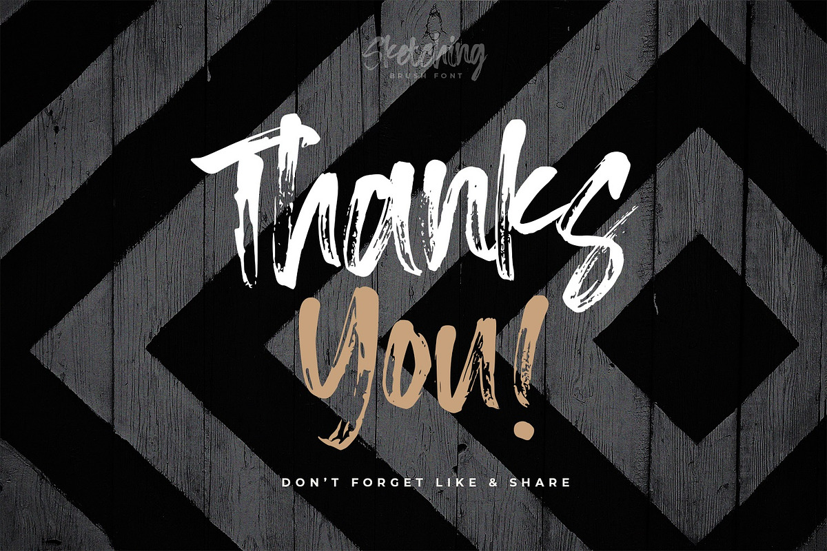Sketching - The Handbrushed Typeface, a Script Font by Graphicfresh (Photo 9 of 10)
