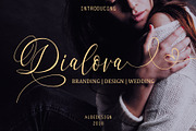 Dialova - Beautiful Calligraphy, a Script Font by Aldedesign (Thumbnail 1 of 9)