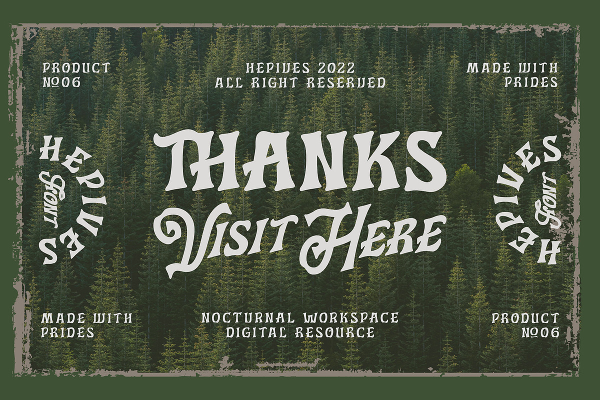 Hepives Font Family, a Script Font by Nocturnal Workspace (Photo 15 of 15)