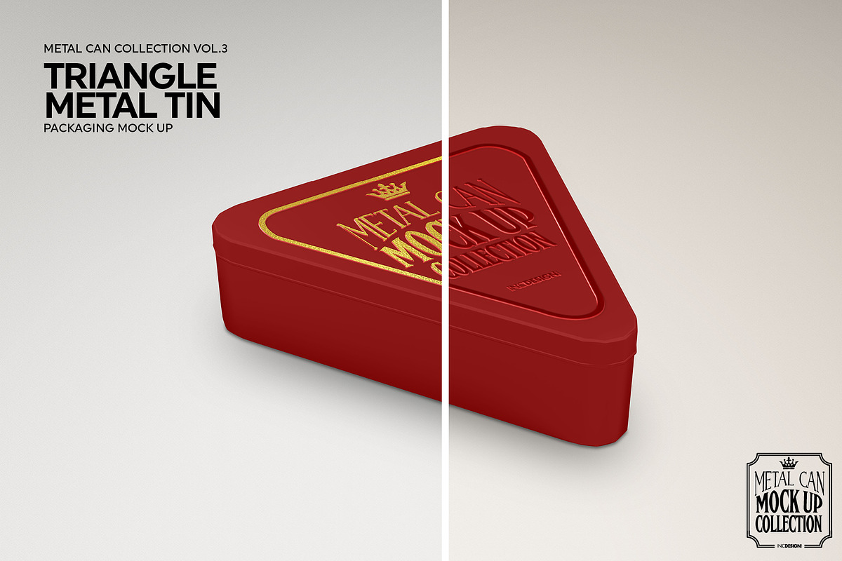 Triangle Metal Tin Mockup, a Cups & Container Mockup by INCDesign (Photo 5 of 6)