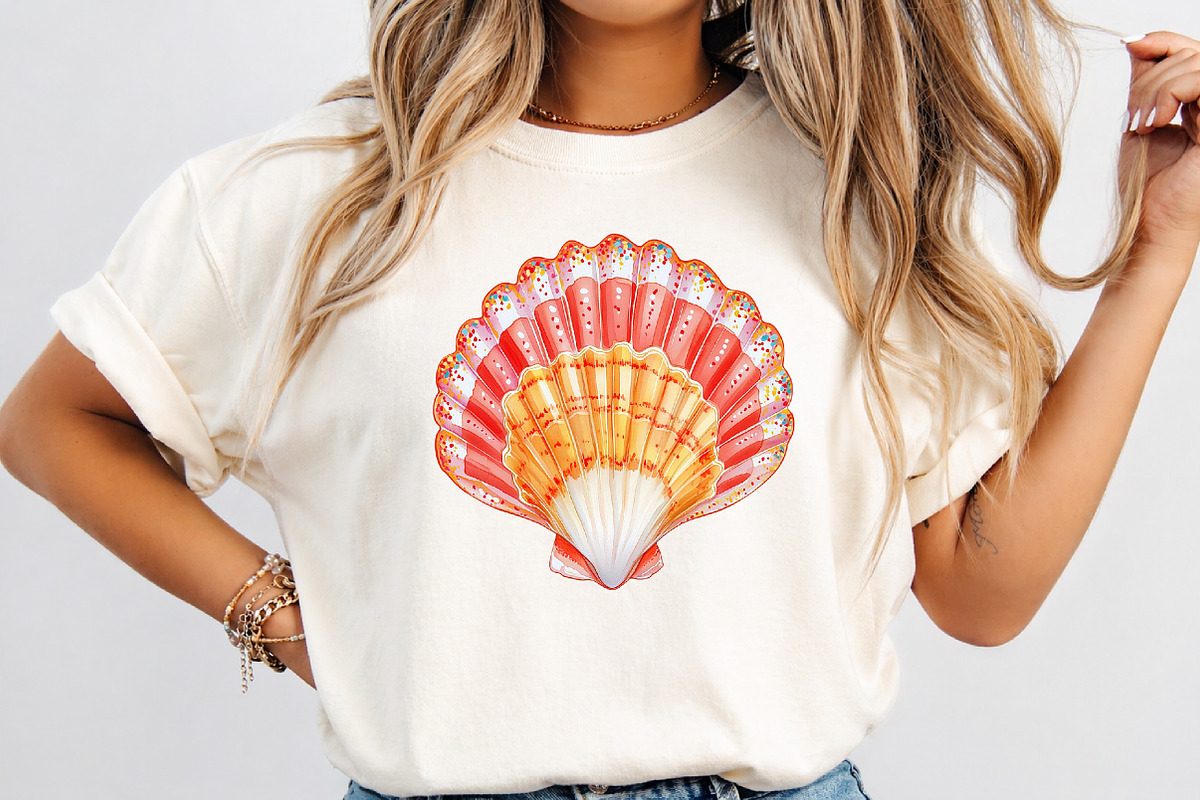 Watercolor Seashell Clipart Set, an Illustration by Libby Wishes (Photo 6 of 7)