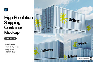 Shipping Container Mockup, a Cups & Container Mockup by SLAB! Design