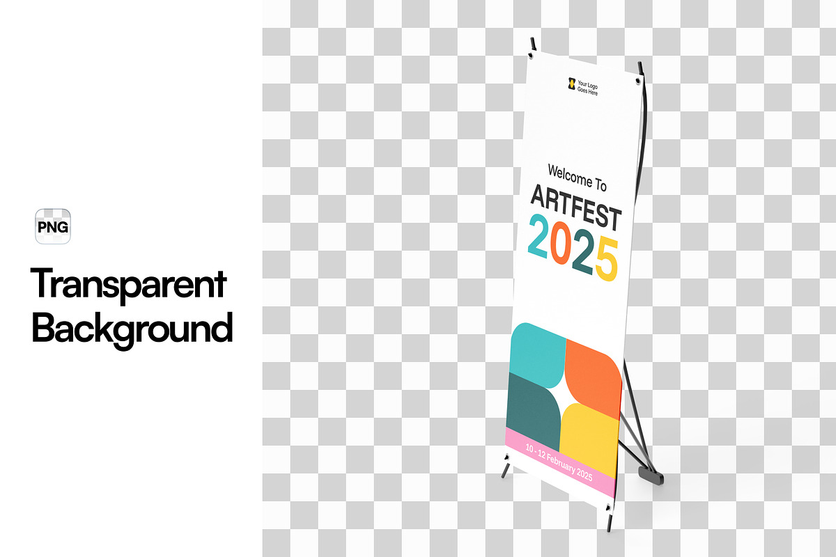 Stand Banner Mockup, an Advertising Mockup by SLAB! Design (Photo 2 of 8)