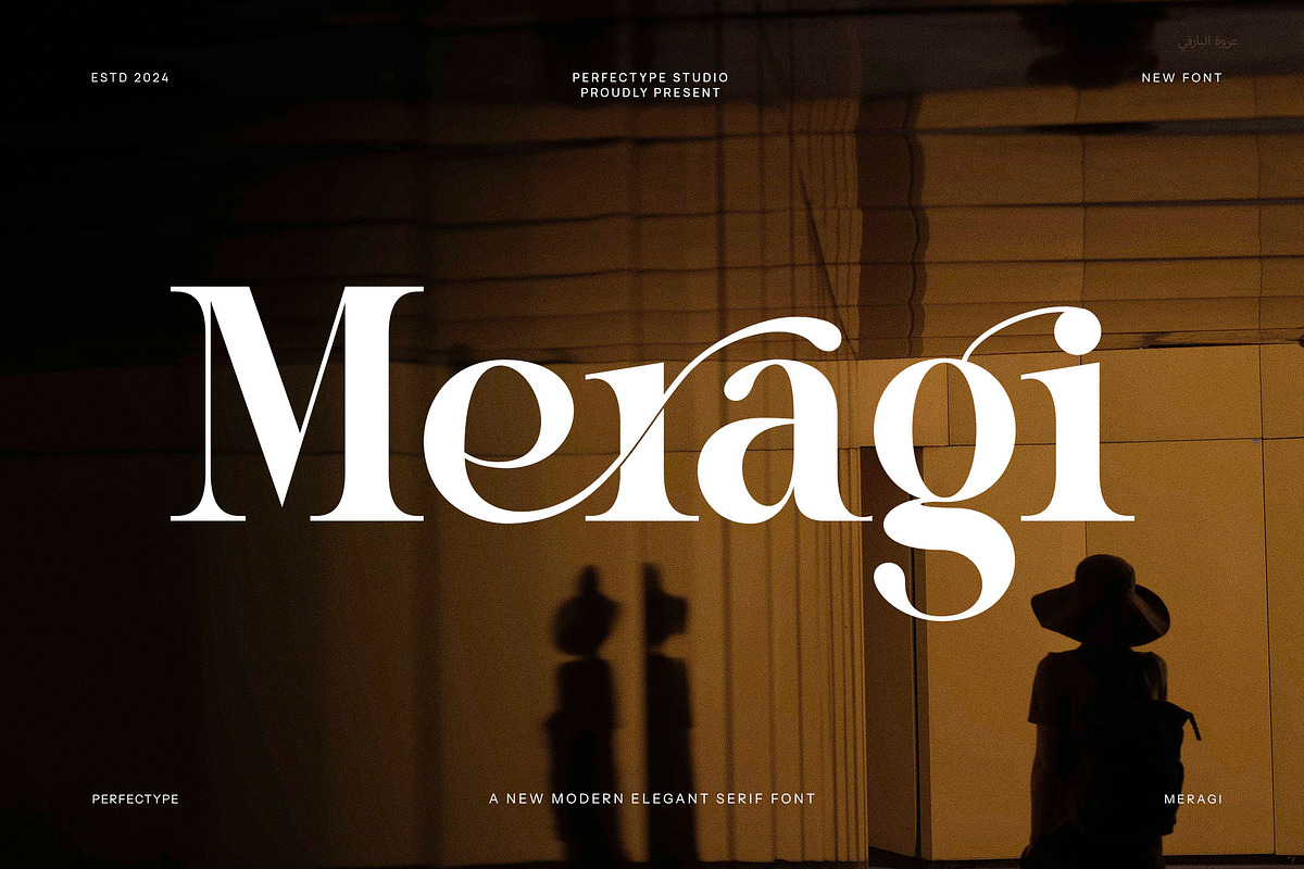 Meragi Elegant Ligature Serif Font, a Serif Font by Perfectype (Photo 1 of 8)