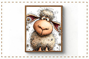 Whimsical Spring Sheep Clipart, an Illustration by OK Design (Thumbnail 5 of 6)