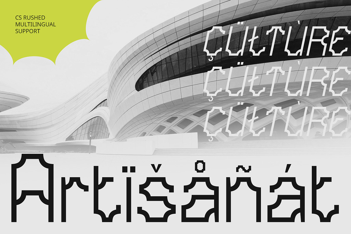 CS Rushed – Techno Font, a Sans Serif Font by Craft Supply Co. (Photo 6 of 8)