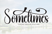 Sometimes | Script Font, a Handwritten Font by Scratchones (Thumbnail 1 of 9)