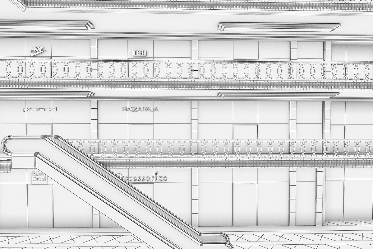 Shopping Mall interior, an Architecture 3D Model by 3DNUTS (Photo 9 of 15)
