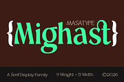 Mighast | 45 Fonts, a Serif Font by MasaType (Thumbnail 13 of 13)