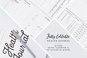 Fully Editable Health Journal, a Stationery Template by Cuppakeri (Thumbnail 1 of 7)