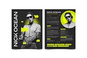 DJ Press Kit & Resume Template / EPK, a Resume Template by vinyljunkie (Thumbnail 2 of 5)