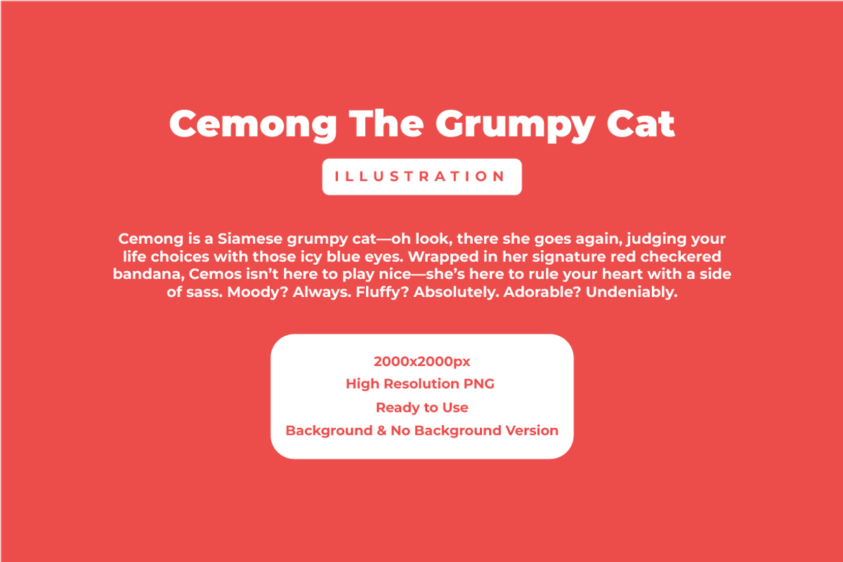 Cemong the Grumpy Cat, an Animal Illustration by Artnivora.Std (Photo 2 of 5)