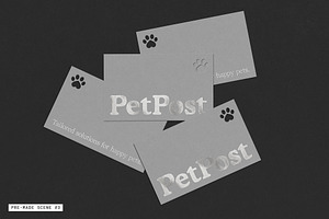 Custom Shape Business Card Mockup