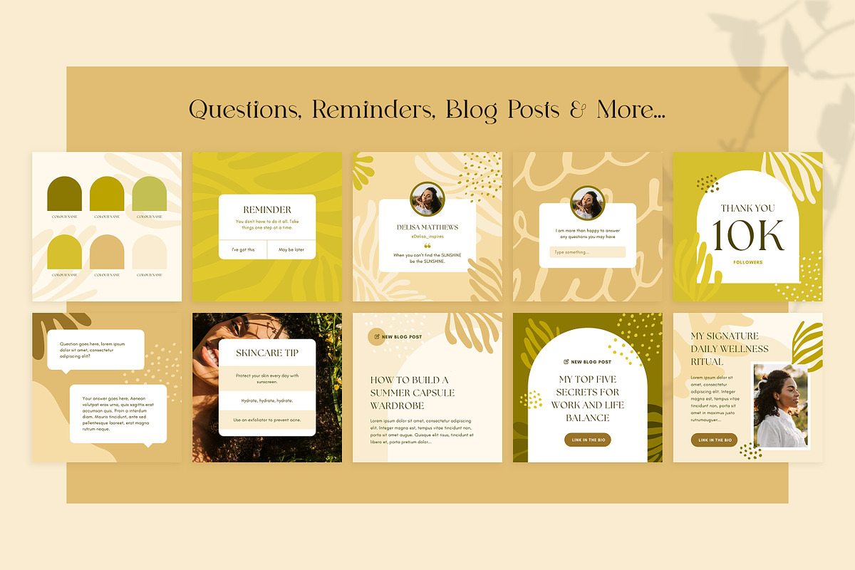 Instagram Template Bundle in CANVA, a Social Media Template by RWstudio (Photo 4 of 8)