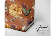Victorian vintage botanical textile, a Pattern Graphic by Milatoo (Thumbnail 8 of 9)