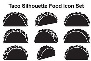 Tasty Taco Silhouette Collection, an Object Graphic by Designs_River