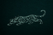 Wild Tiger & Leaves Botanical Vector, an Object Illustration by Christine Krahl (Thumbnail 7 of 17)