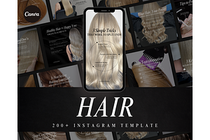 Hair Coach Instagram Template-Canva, a Social Media Template by TheTemplateTopia