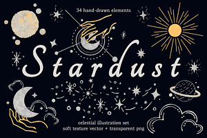 Stardust Celestial Illustration Set
