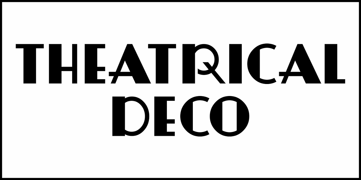 Theatrical Deco, a Font by Jeff Levine Fonts (Photo 2 of 5)