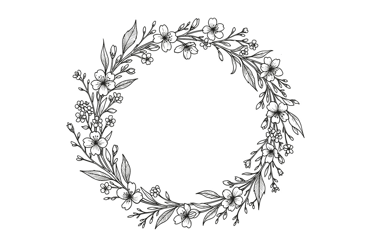 Easter Floral Botanical Frame Bundle, an Object Illustration by Designer_Momina (Photo 2 of 14)