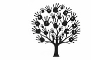 family handprint tree silhouette, an Illustration by Amazin_art (Thumbnail 3 of 29)