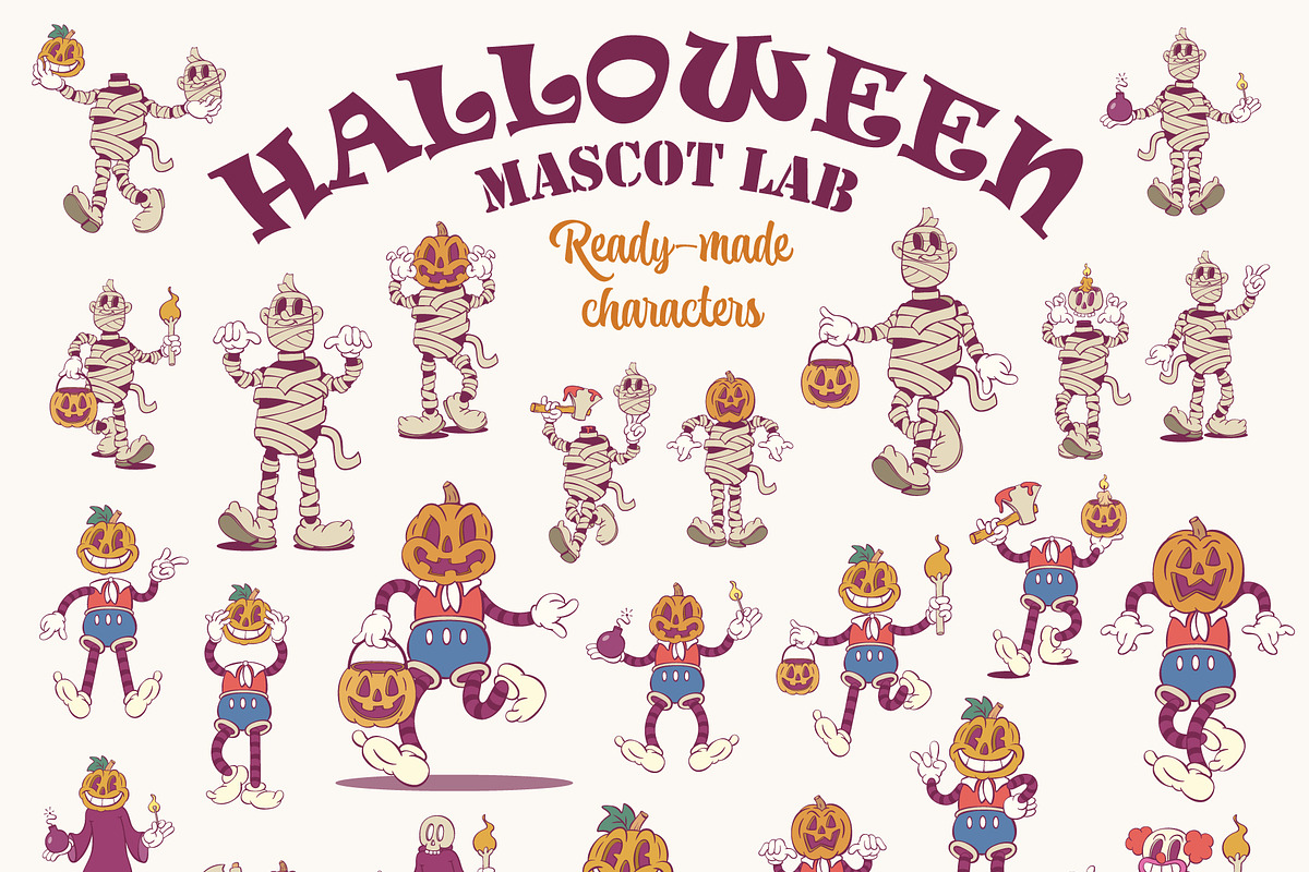 Halloween Mascot Creator, an Illustration by Anastasiya Klempach (Photo 7 of 15)