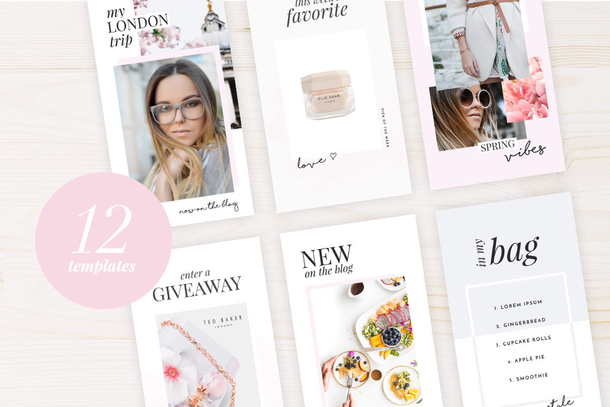 Instagram Stories Photoshop Pack, a Social Media Template by AdoredDesigns.com (Photo 2 of 4)