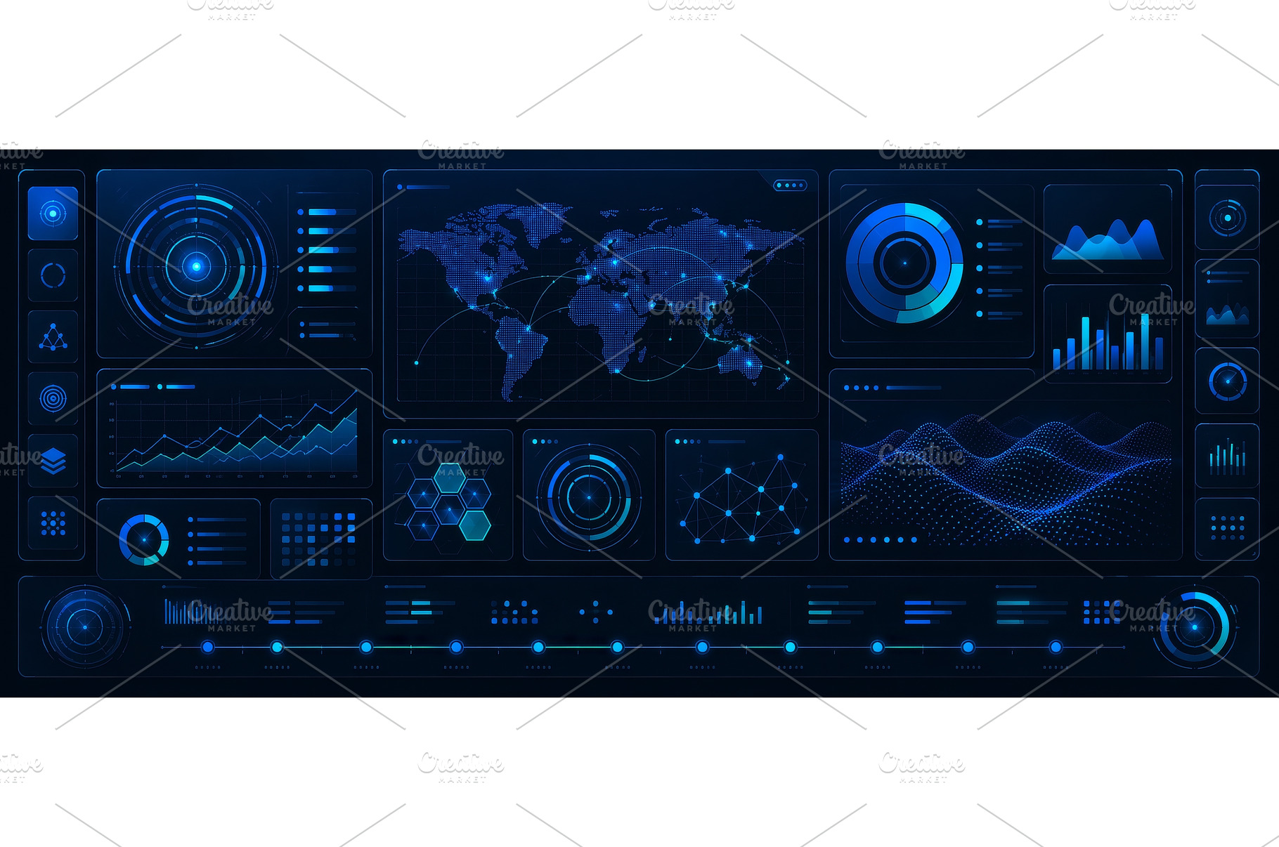 Futuristic dashboard control panel, a Technology Photo by ZinetroN