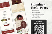 Vintage Burgundy Wedding Website, a Landing Page Template by Everyday Perfection (Thumbnail 4 of 13)