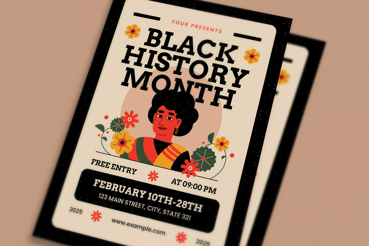 Black History Month Flyer, a Flyer Template by VectorVactory (Photo 2 of 3)