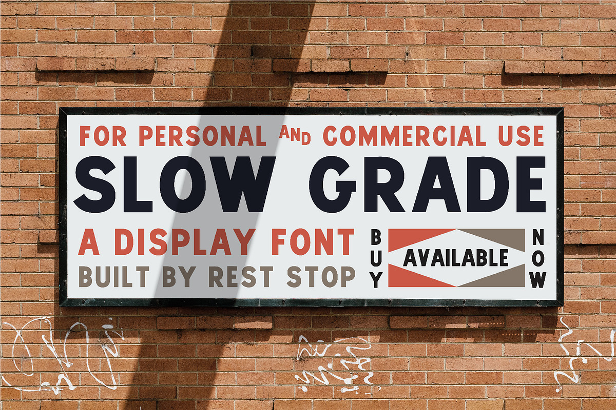 Slow Grade - Display Font, a Font by Rest Stop (Photo 1 of 5)