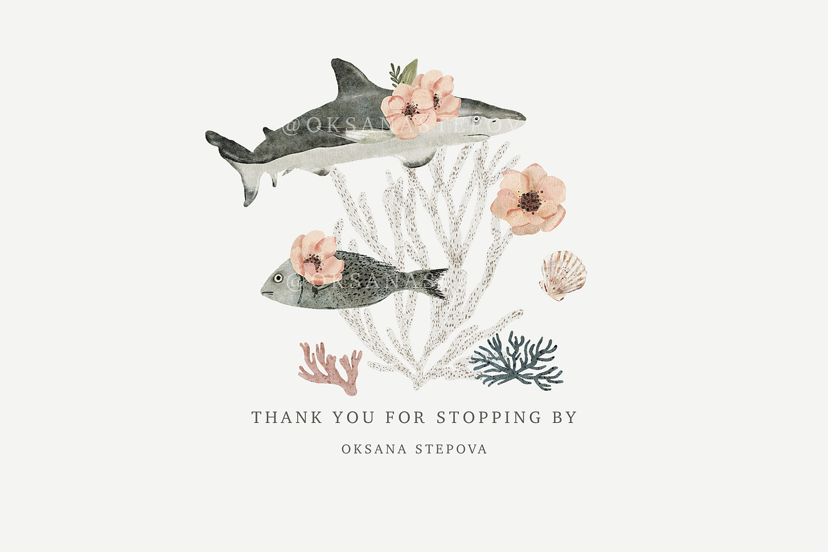 AQUATALES | 170+ elements, an Animal Illustration by Oksana Stepova (Photo 19 of 19)