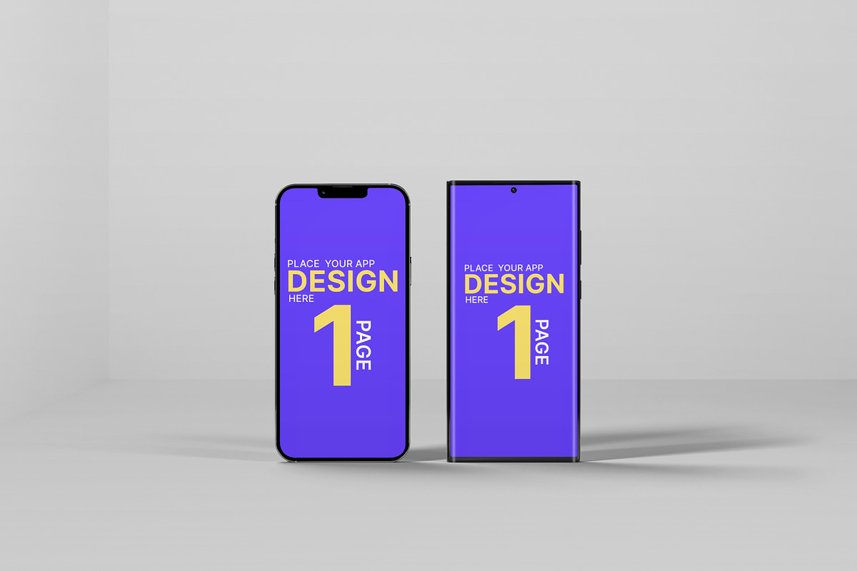Live iPhone 13 Pro M & S22 U Mockup, an iPhone Mockup by Modern Studio (Photo 7 of 7)