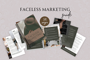 FACELESS MARKETING GUIDE TEMPLATE, a Marketing Template by Daring Digies
