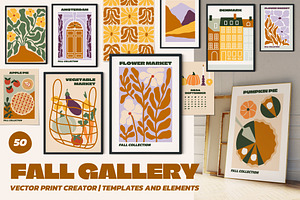 Fall Gallery Vector Poster Creator